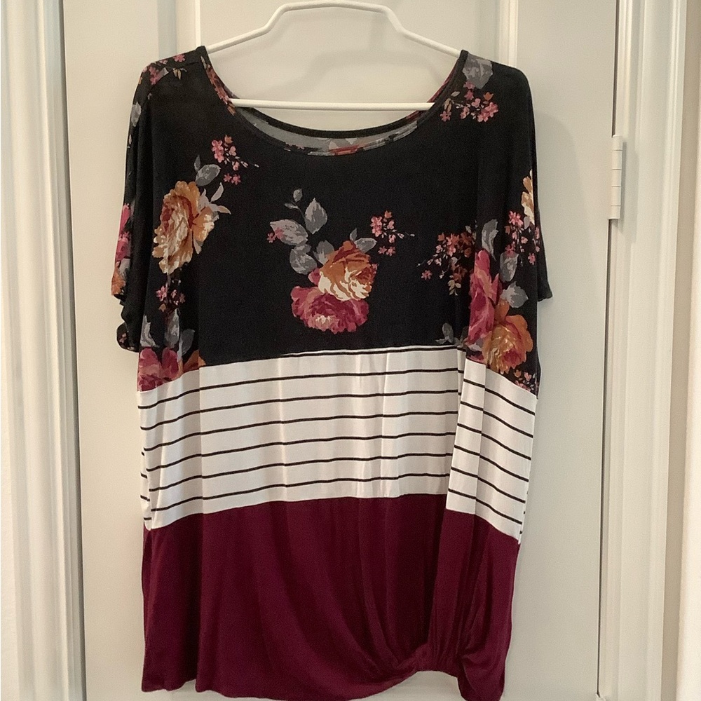 Mixed motif shirt 1 XL